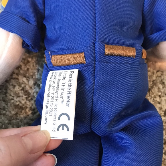 NWT The Unemployed Philosophers Guild Rosie the Riveter Plush Doll - Picture 6 of 10